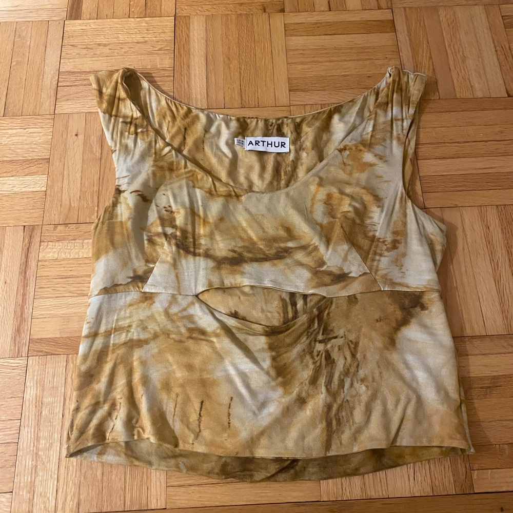 Arthur Apparel Women's Brown Tie-Dye Top